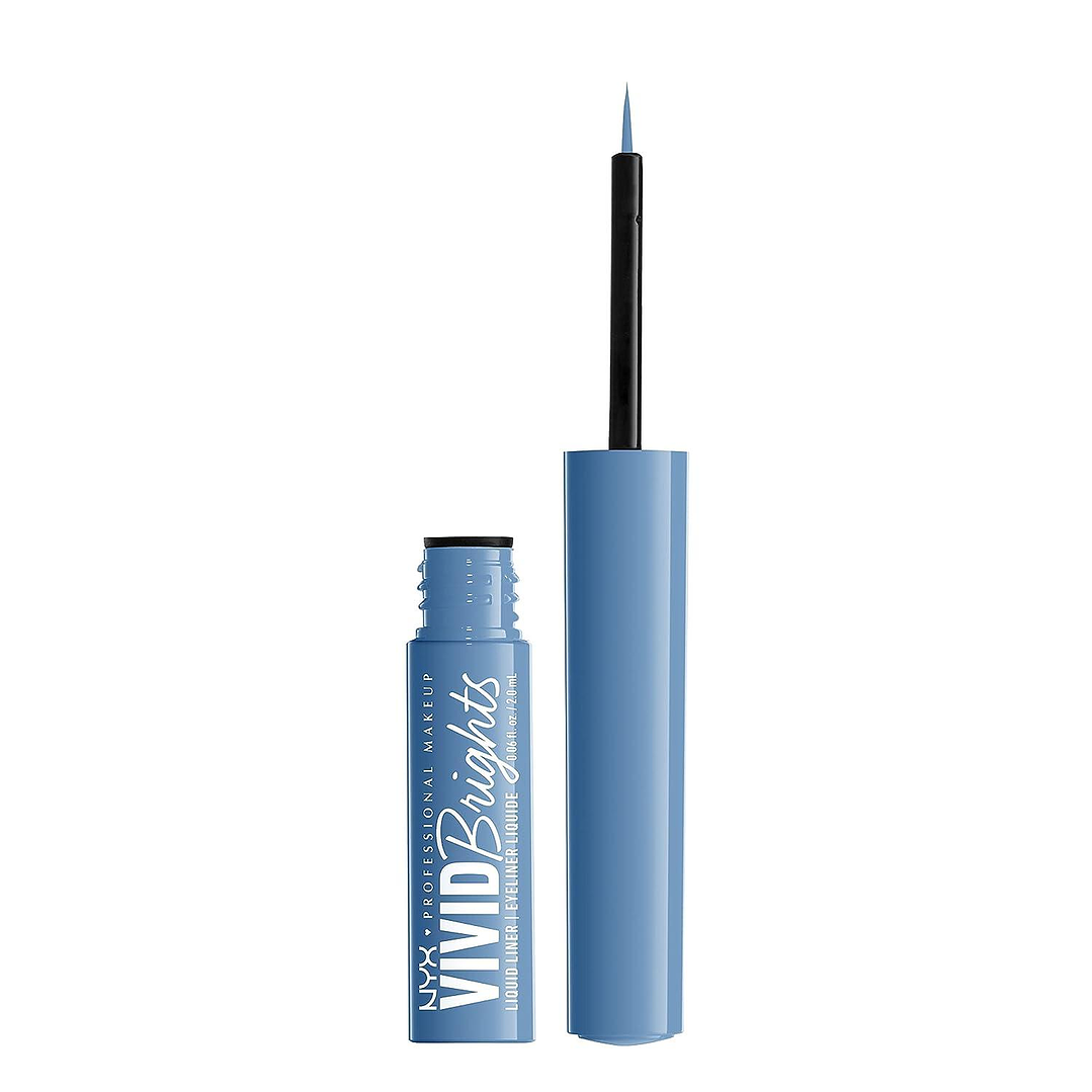Delineador De Ojos Líquido Vivid Bright Liquid Liner Cobal Crush - NYX 1
