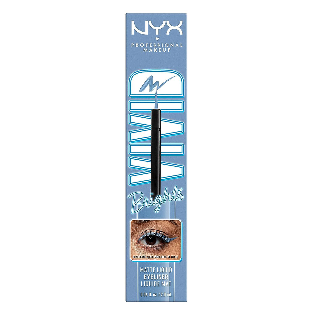 Delineador De Ojos Líquido Vivid Bright Liquid Liner Cobal Crush - NYX 2