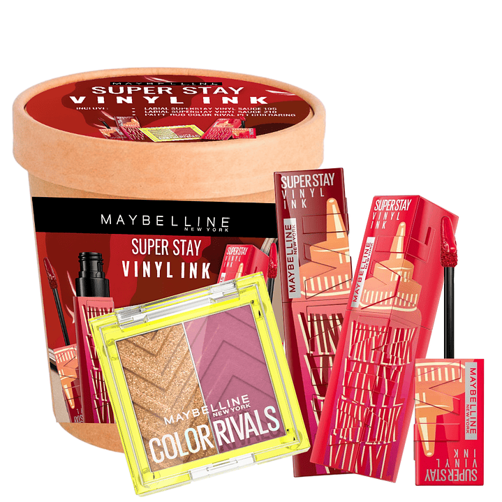 Kit Sauce X2 Labial Vinyl + Pallet Color Rivals AsserCoy AS X - MAYBELLINE 1