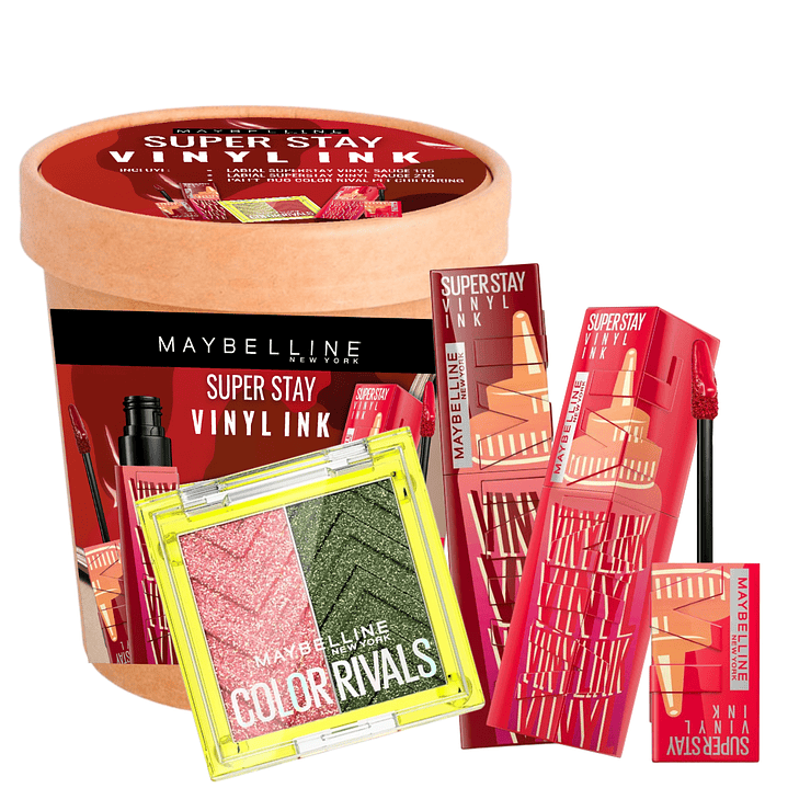 Kit Sauce X2 Labial Vinyl + Pallet Color Rivals Urbwild AS X - MAYBELLINE 1