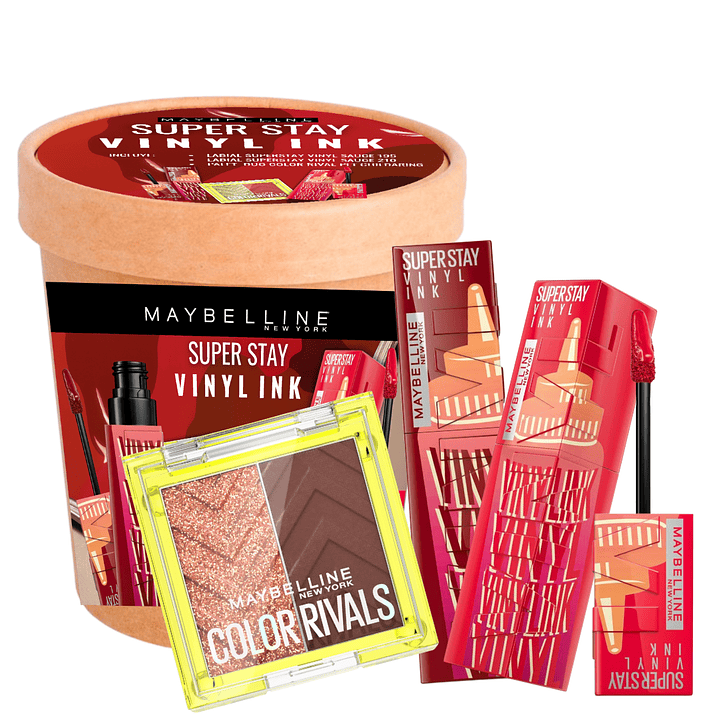 Kit Sauce X2 Labial Vinyl + Pallet Color Rivals Spisuave AS X - MAYBELLINE 1