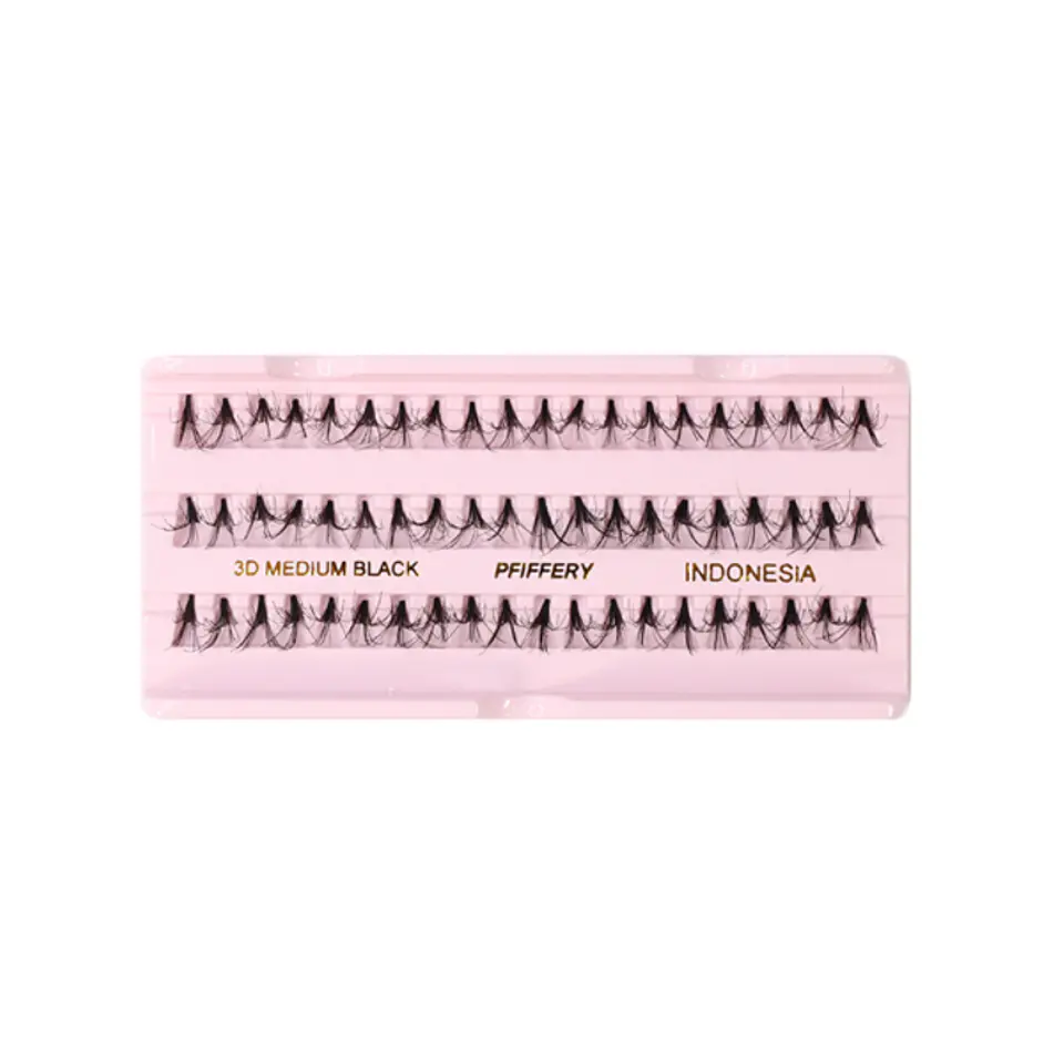 Pestañas individuales 3D medium Black - PFIFFERY 1