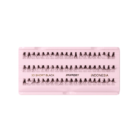 Pestañas individuales 3D short Black - PFIFFERY
