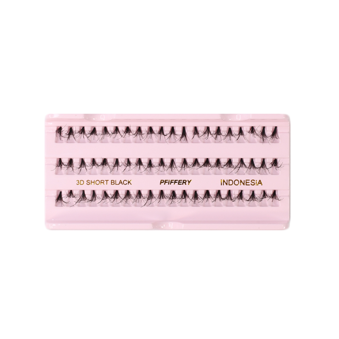 Pestañas individuales 3D short Black - PFIFFERY 1