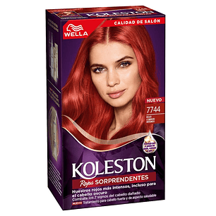 Kit Tintura Permanente Hidratante 7744 Rojo Cobrizo Intenso - WELLA