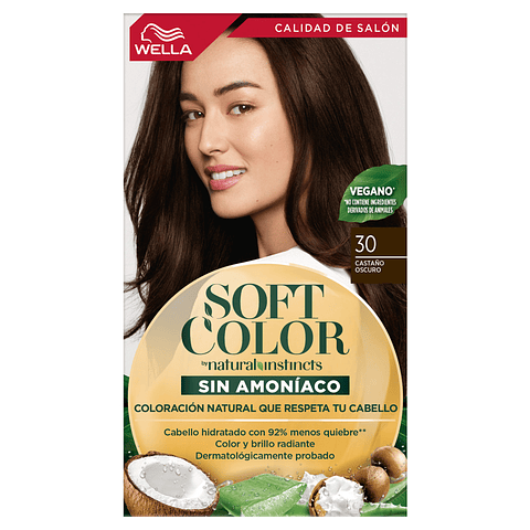 Tintura Soft Color Kit 30 Castaño Oscuro - WELLA