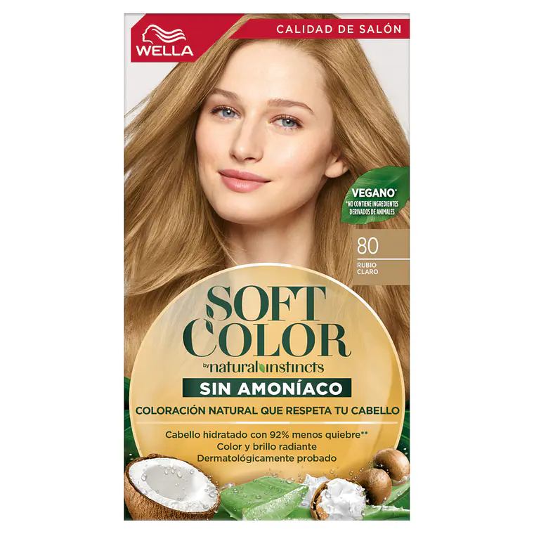 Tintura Soft Color Kit 80 Rubio Claro - WELLA 1