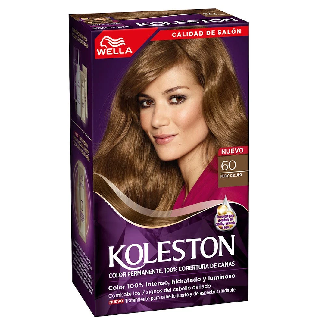 Kit Tintura Permanente Hidratante 60 Rubio Oscuro - WELLA 1