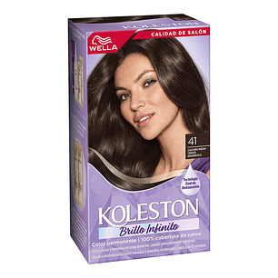 Kit Tintura Permanente Hidratante 41 Castaño Medio Cenizo Enigmático - WELLA