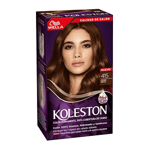 Kit Tintura Permanente Hidratante 415 Castaño Impulso - WELLA