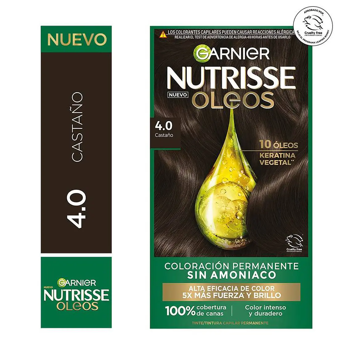 Tintura Nutrisse Oleos 4.0 Castaño - GARNIER 1