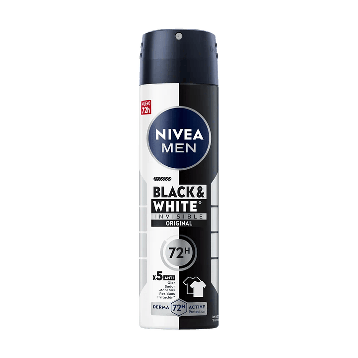 Desodorante Spray Invisible Black & White Original - NIVEA 1