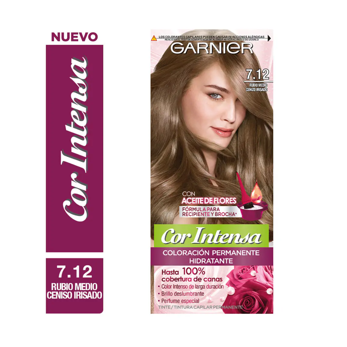 Tintura de Cabello Cor Intensa 7.12 Rubio Medio Cenizo Irizado - GARNIER 1