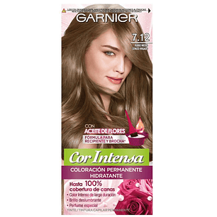 Tintura de Cabello Cor Intensa 7.12 Rubio Medio Cenizo Irizado - GARNIER
