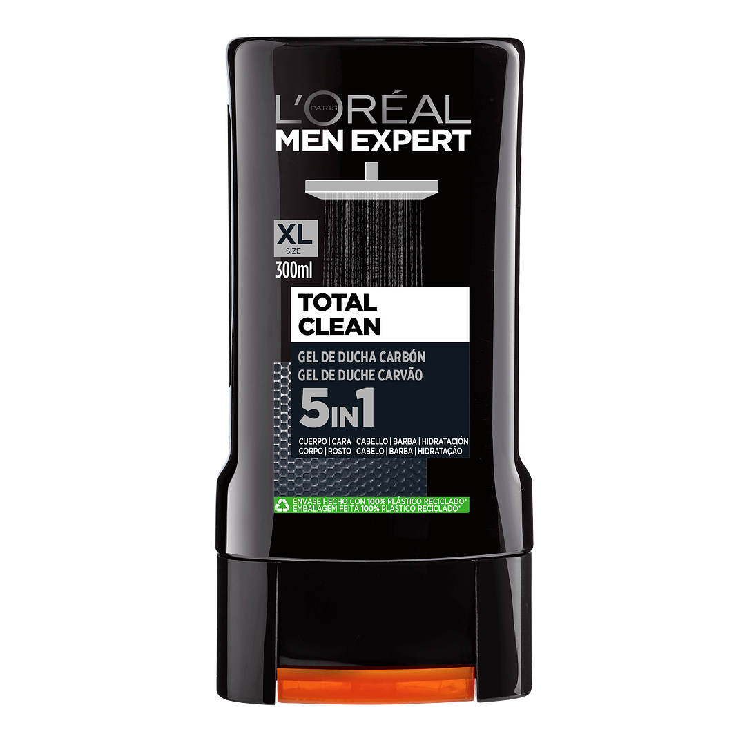 Gel de Ducha Carbón Multiacción Total Clean Men Expert 300 ML - LOREAL 1
