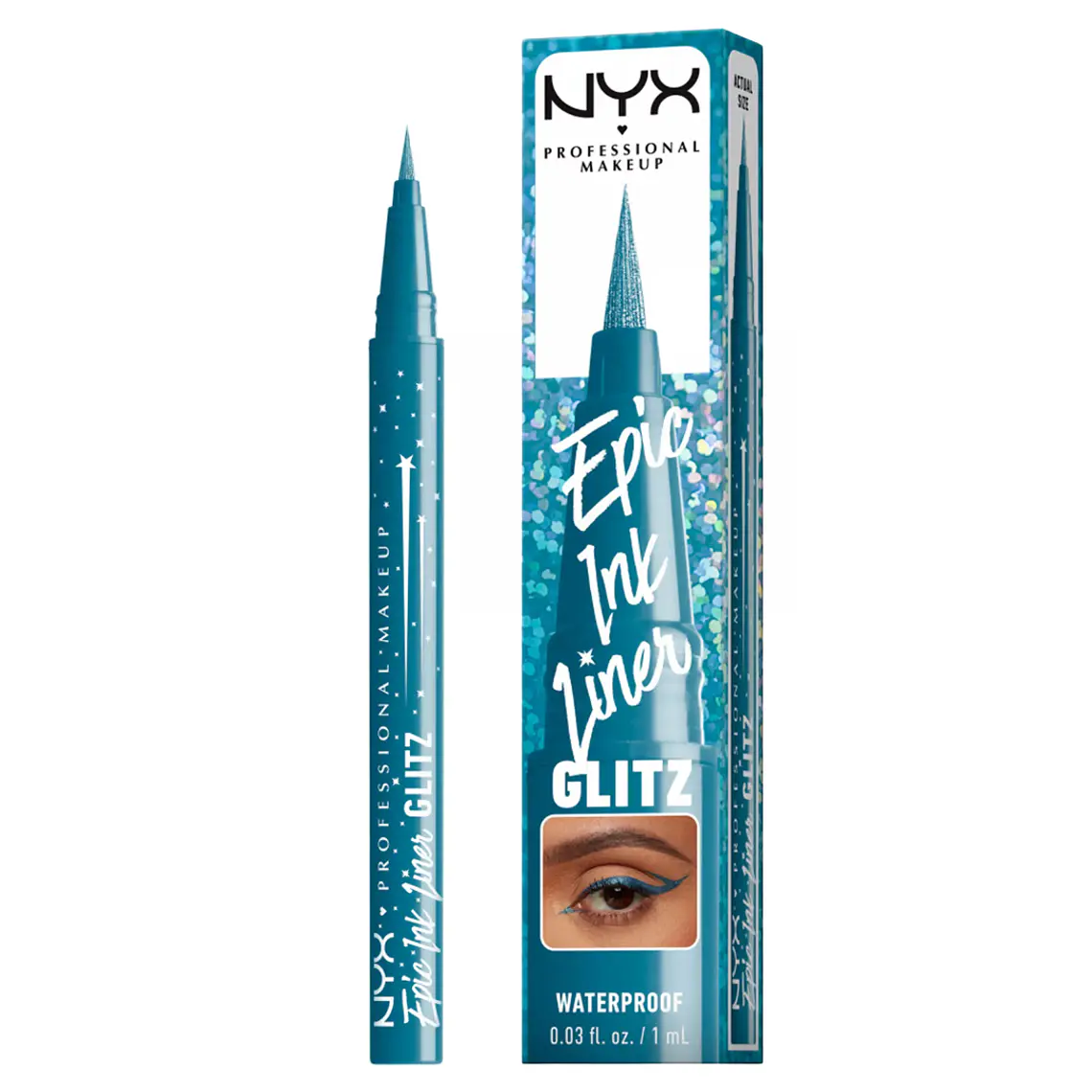 Delineador de Ojos Epic Ink Liner Glitz Tapered Twinkle - NYX 1