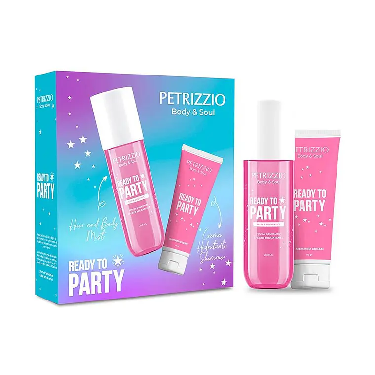 Set Body Mist Ready to Party + Crema Shimmer -  PETRIZZIO 1