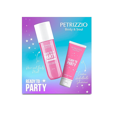 Set Body Mist Ready to Party + Crema Shimmer -  PETRIZZIO