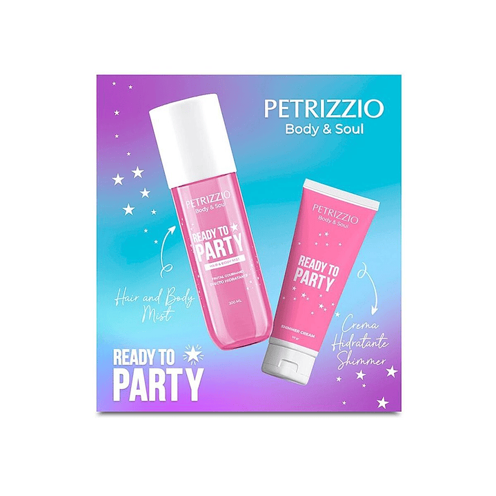 Set Body Mist Ready to Party + Crema Shimmer -  PETRIZZIO 2