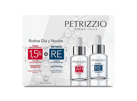 Set de Sérum Ácido Hialurónico + Retinol Rutina Día y Noche - PETRIZZIO