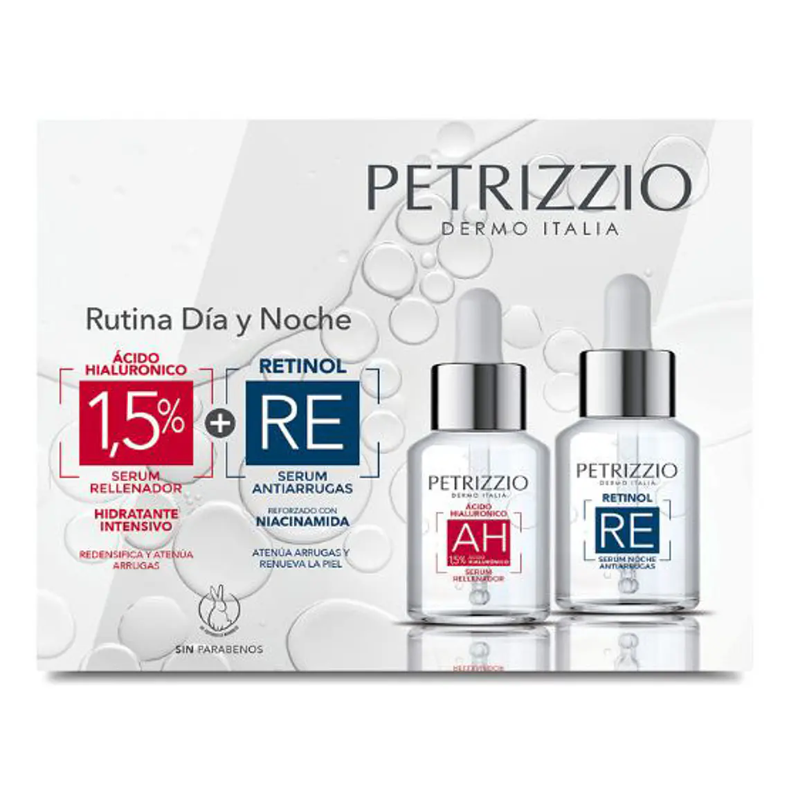 Set de Sérum Ácido Hialurónico + Retinol Rutina Día y Noche - PETRIZZIO 1