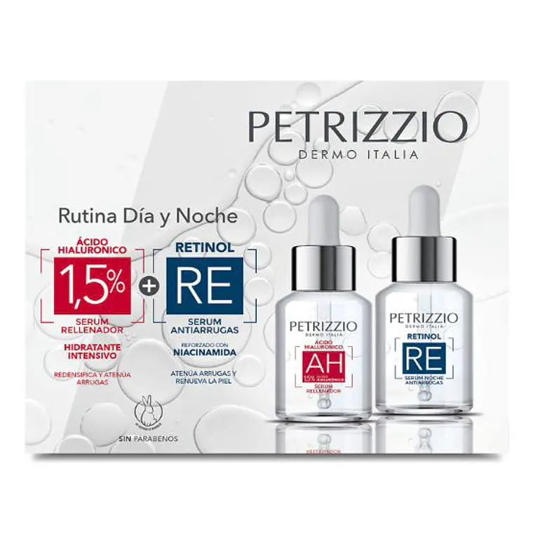 Set de Sérum Ácido Hialurónico + Retinol Rutina Día y Noche - PETRIZZIO 1