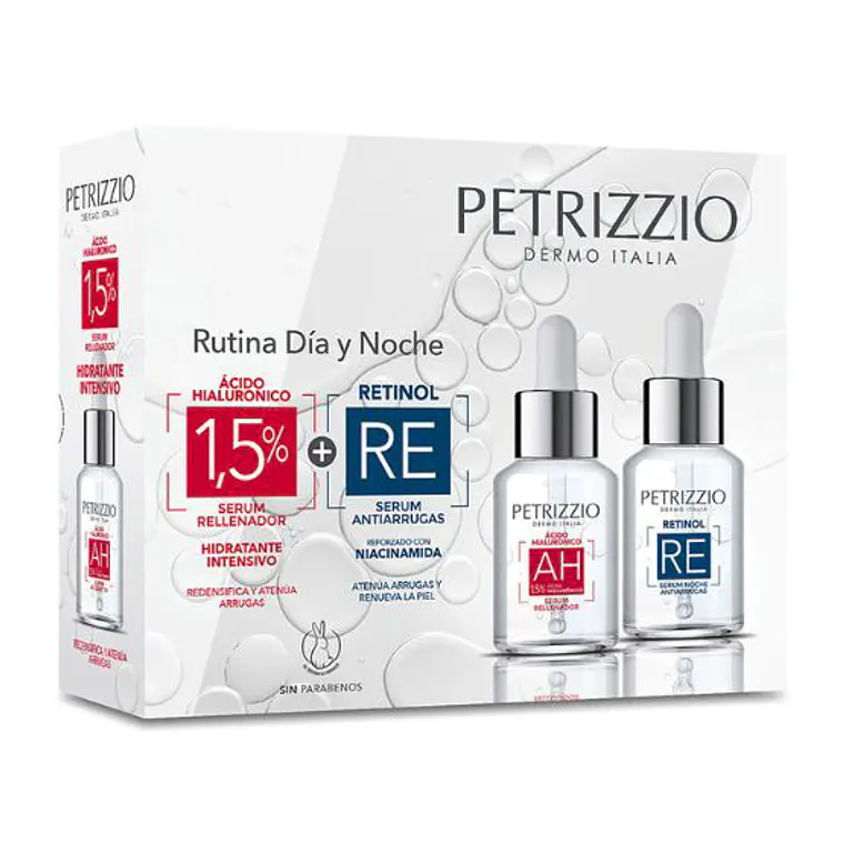 Set de Sérum Ácido Hialurónico + Retinol Rutina Día y Noche - PETRIZZIO 2