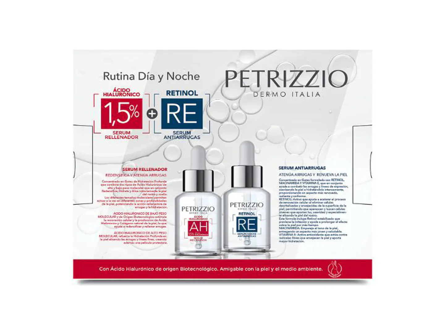 Set de Sérum Ácido Hialurónico + Retinol Rutina Día y Noche - PETRIZZIO 4