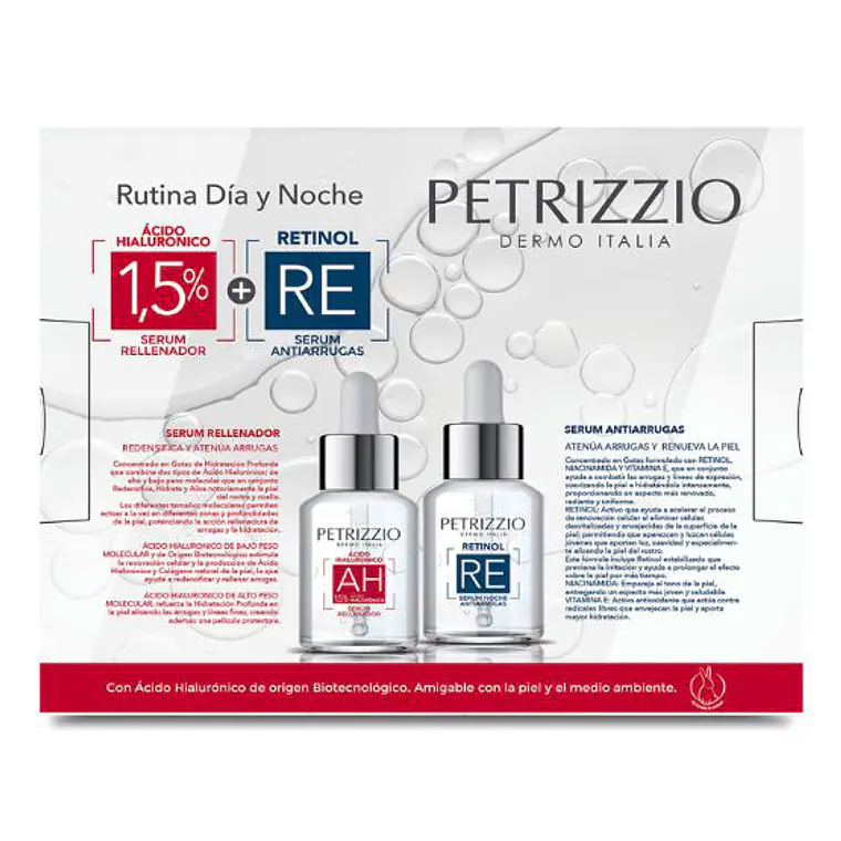 Set de Sérum Ácido Hialurónico + Retinol Rutina Día y Noche - PETRIZZIO 4
