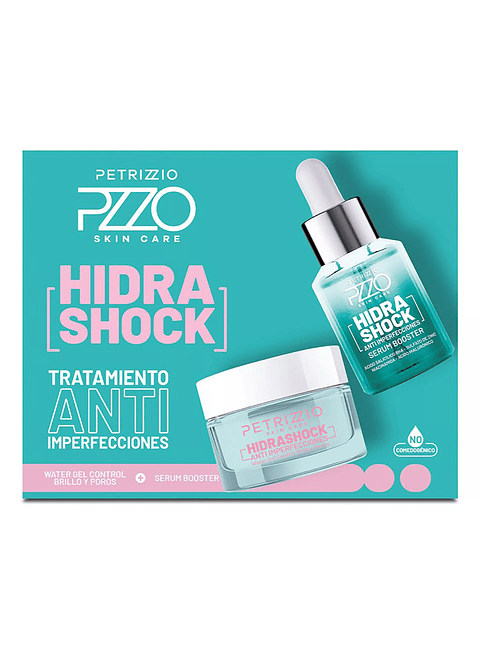 Set Hidra Shock Tratamiento Anti-Imperfecciones, Water Gel Control Brillo Y Poros + Serum Booster