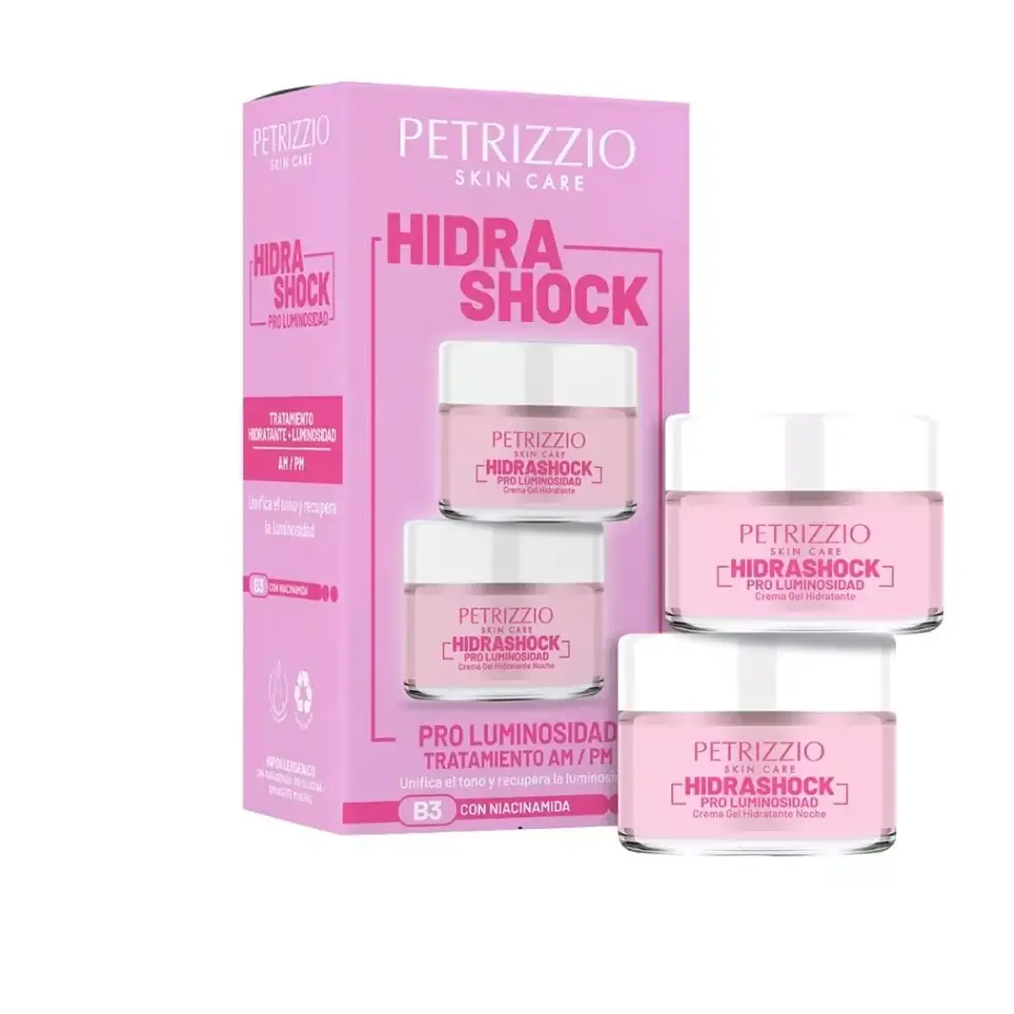 Set De Cremas Hidra Shock Pro Luminosidad Día + Noche - PETRIZZIO 1