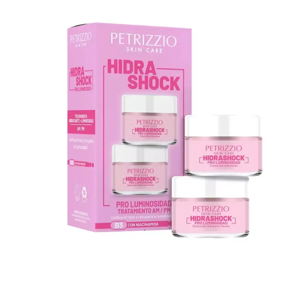 Set De Cremas Hidra Shock Pro Luminosidad Día + Noche - PETRIZZIO 1