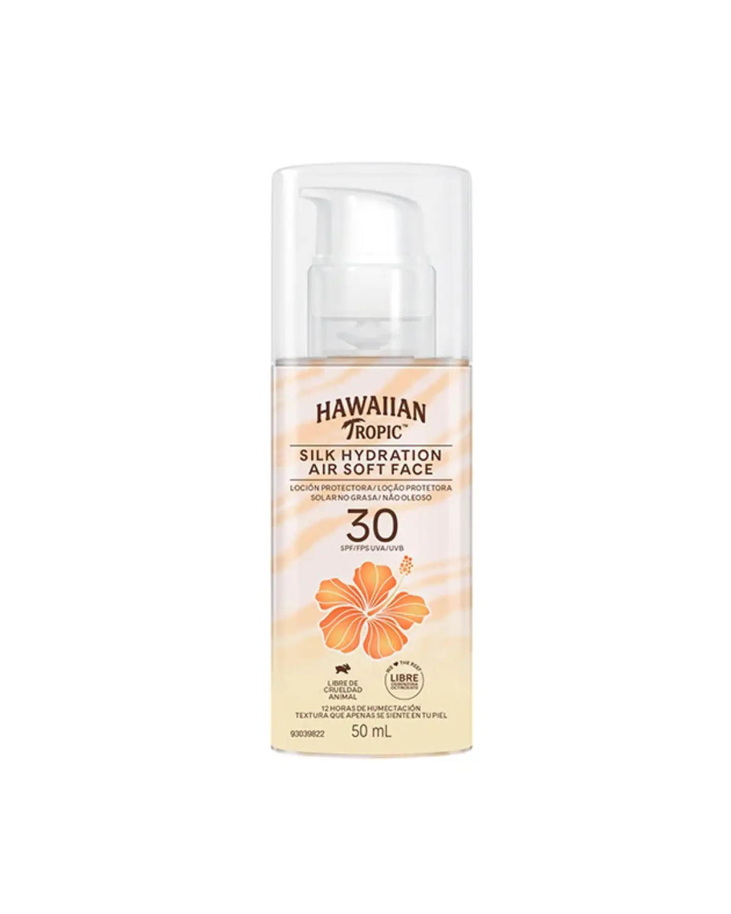 Protector Solar Silk Hydration Air Soft Face 50 ML -  HAWAIIAN TROPIC V:05/26 1