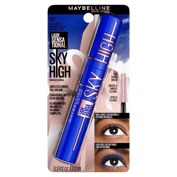 Máscara de Pestañas Lash Sensational Sky High Blue Mish - MAYBELLINE 3