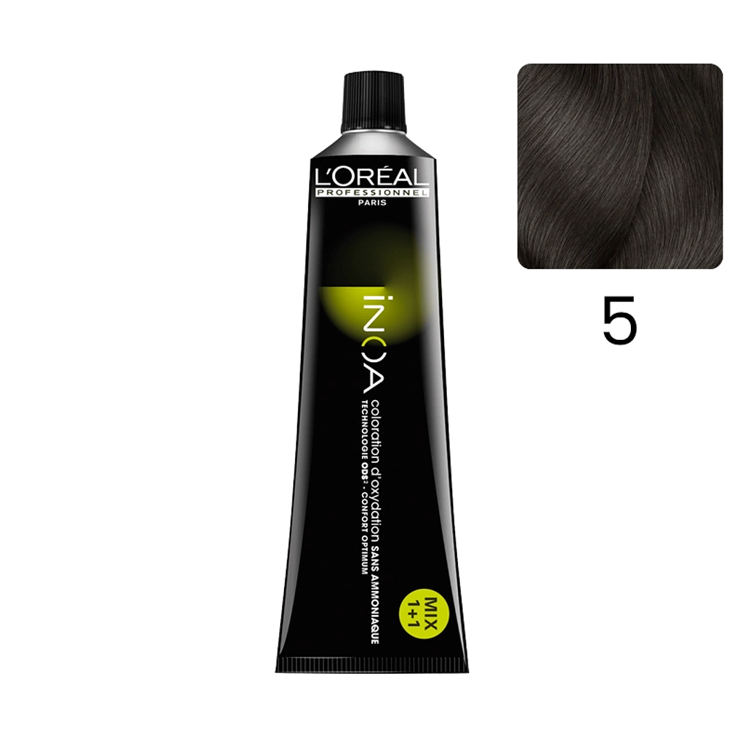 Tintura INOA 5 Castaño Claro 60 G - LOREAL PROFESSIONNEL 1