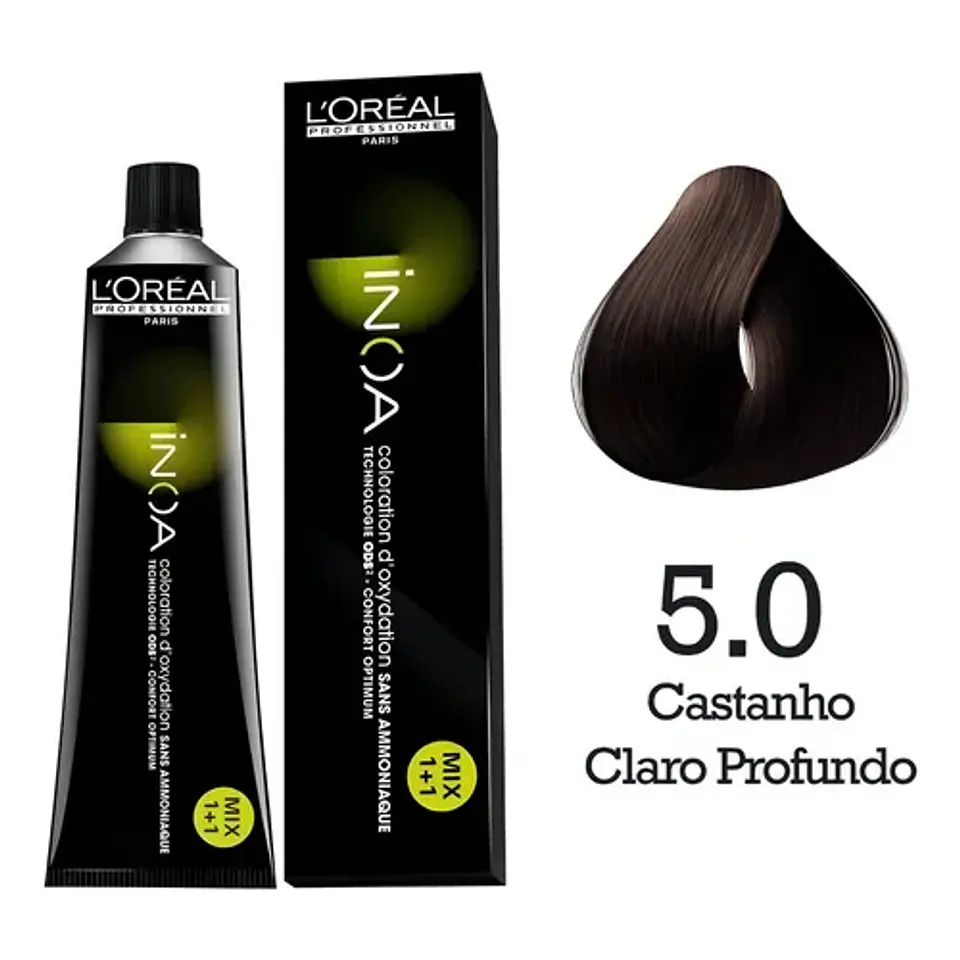 Tintura INOA 5.0 Castaño Claro Profundo 60 G - LOREAL PROFESSIONNEL 2