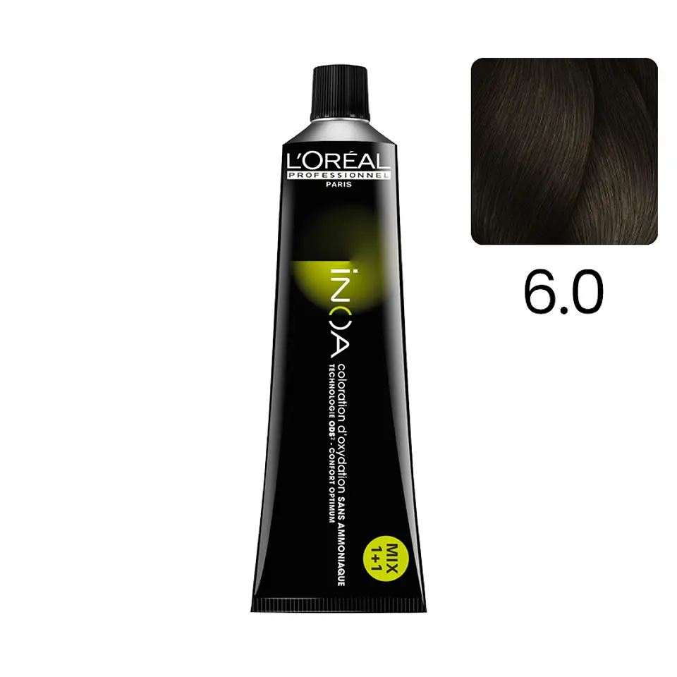Tintura INOA 6.0 Rubio Oscuro Profundo 60 G - LOREAL PROFESSIONNEL 1
