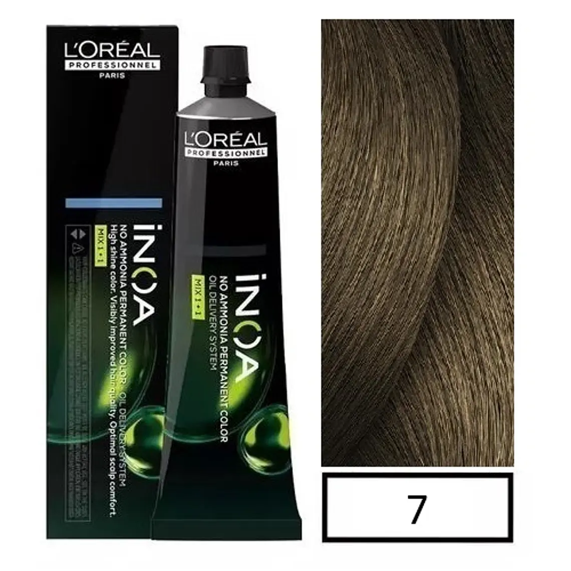 Tintura INOA 7 Rubio 60 G - LOREAL PROFESSIONNEL 1