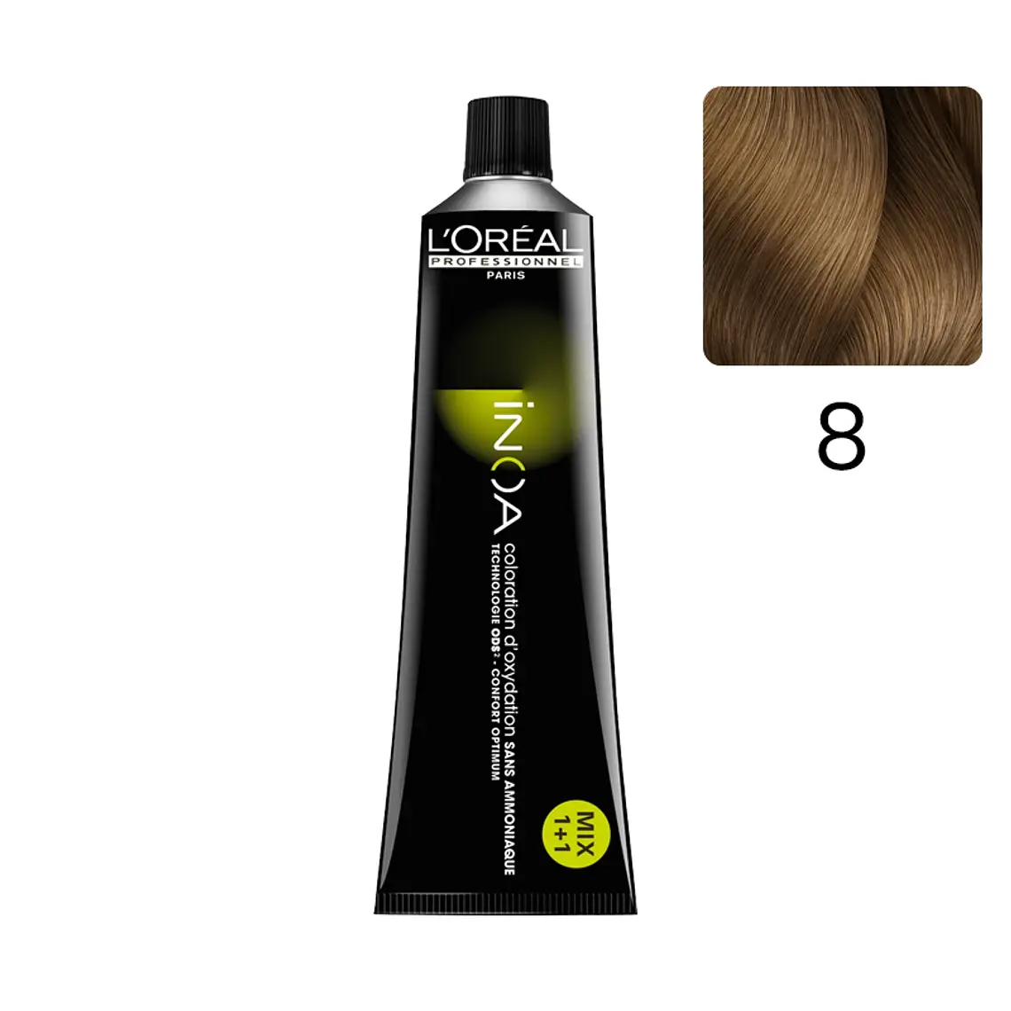 Tintura INOA 8 Rubio Claro 60 G - LOREAL PROFESSIONNEL 1