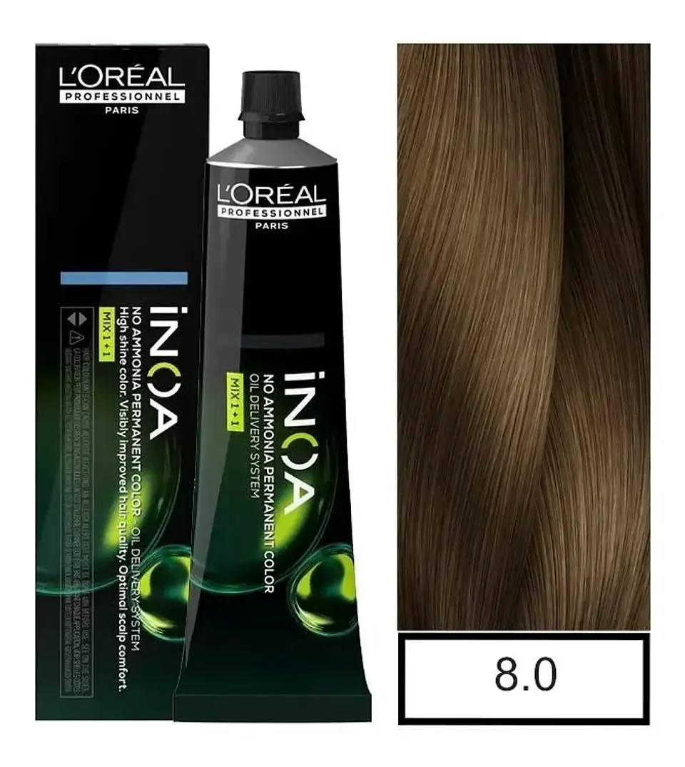 Tintura INOA 8.0 Rubio Claro Profundo 60 G - LOREAL PROFESSIONNEL 1