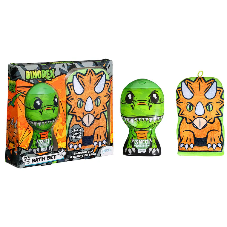 Set Shampoo 3 en 1 + Guante De Baño DinoRex - GELATTI 2