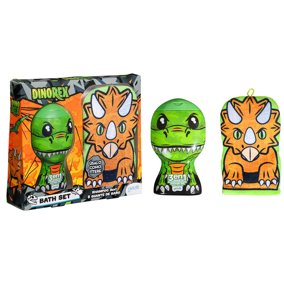 Set Shampoo 3 en 1 + Guante De Baño DinoRex - GELATTI 2