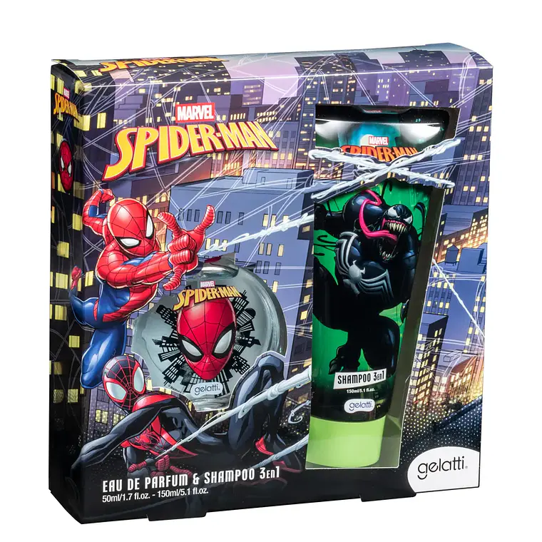 Set Perfume + Shampoo 3 en 1 Spider-Man - GELATTI 1