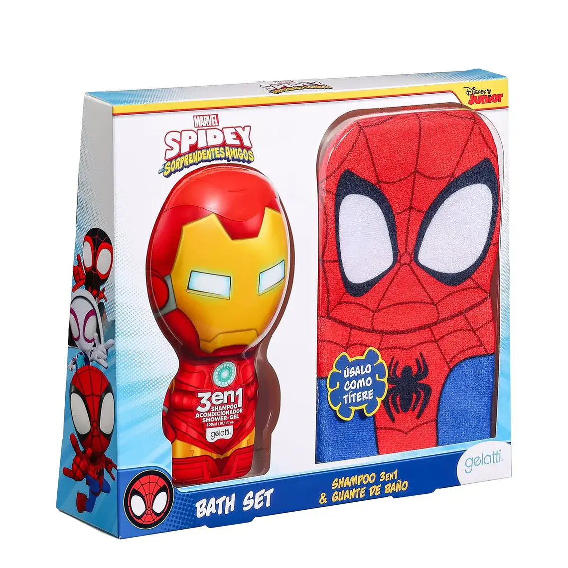 Set Shampoo 3 en 1 + Guante De Baño Spidey - GELATTI 1
