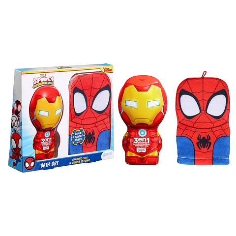 Set Shampoo 3 en 1 + Guante De Baño Spidey - GELATTI