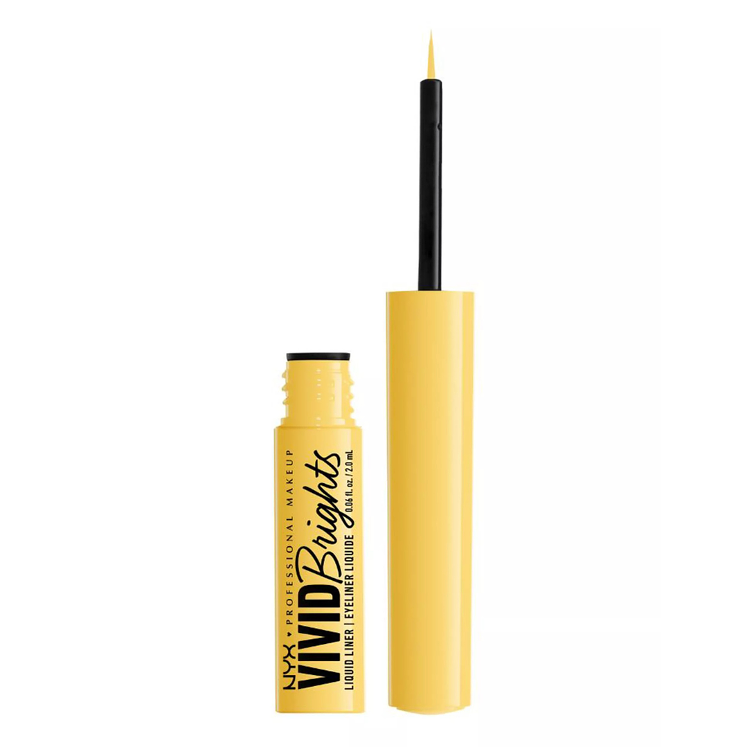 Delineador De Ojos Líquido Vivid Bright Liquid Liner Yellow - NYX 3