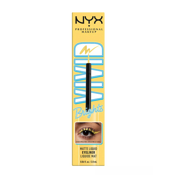 Delineador De Ojos Líquido Vivid Bright Liquid Liner Yellow - NYX 1