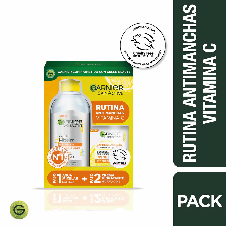 Pack Micelar + Crema Express Aclara - GARNIER 3