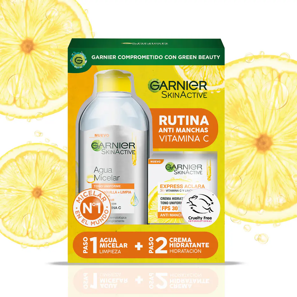 Pack Micelar + Crema Express Aclara - GARNIER 2