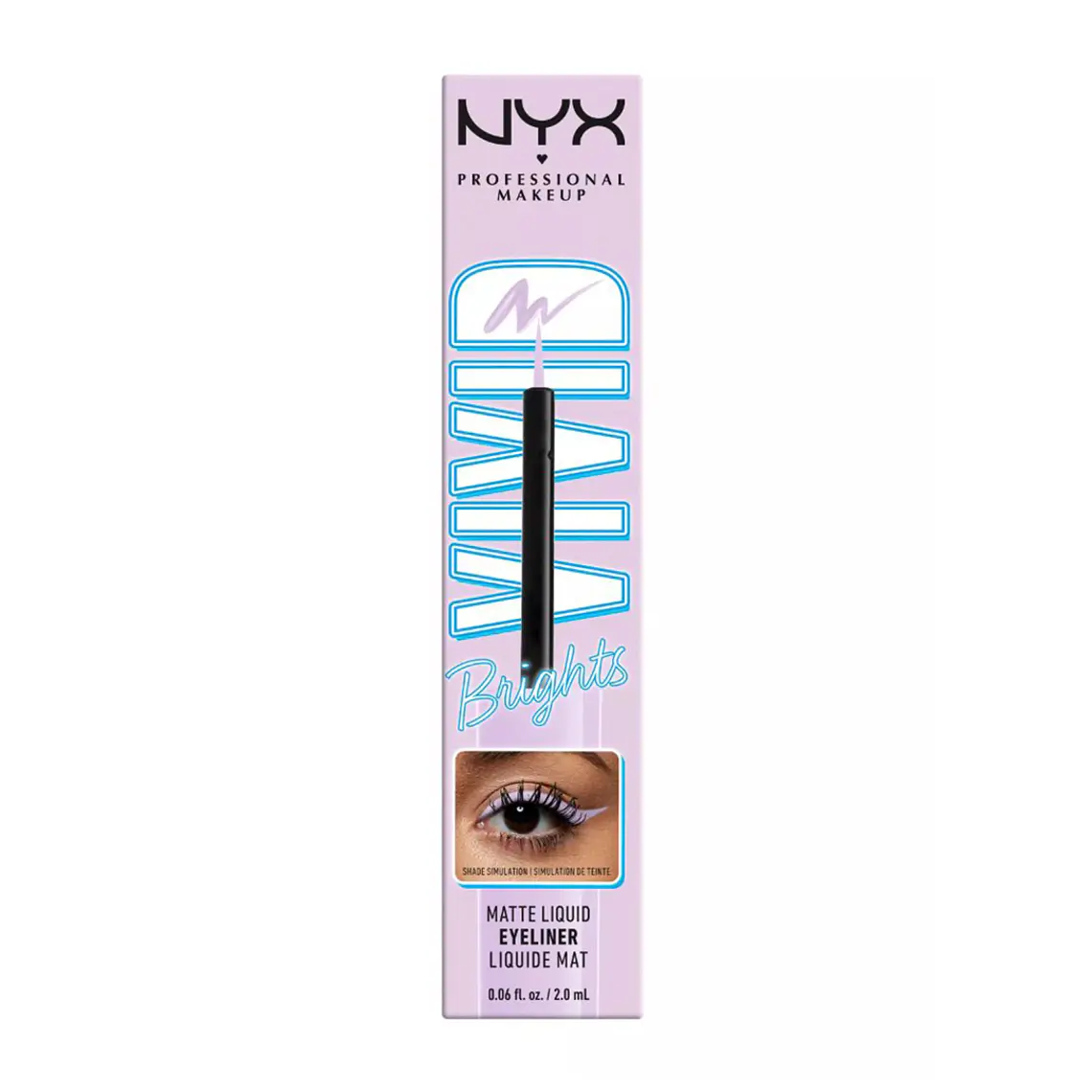 Delineador De Ojos Líquido Vivid Bright Liquid Liner Lilac Link - NYX 1